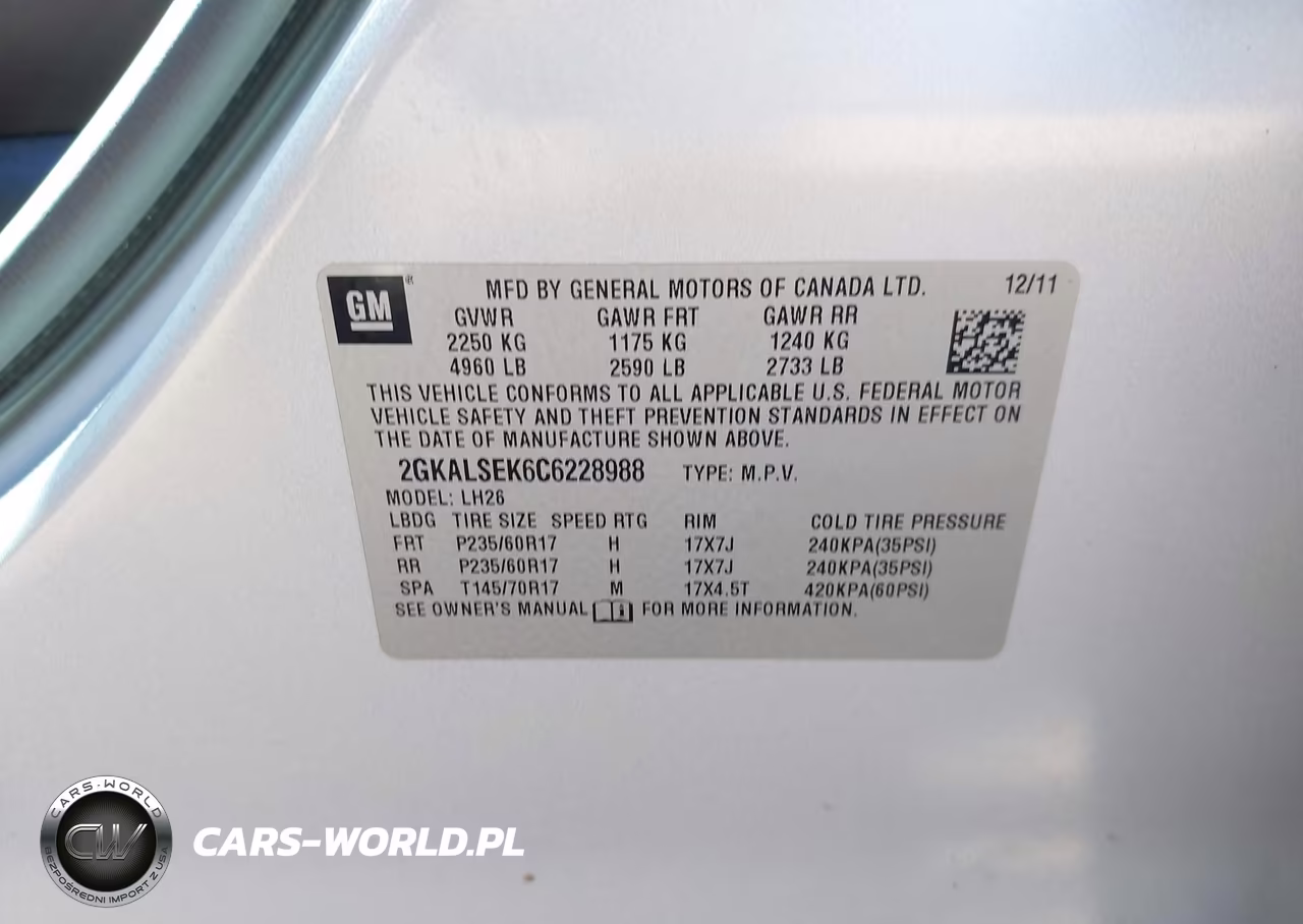 2012 GMC Terrain Sle-2 VIN:2GKALSEK6C6228988 - 9