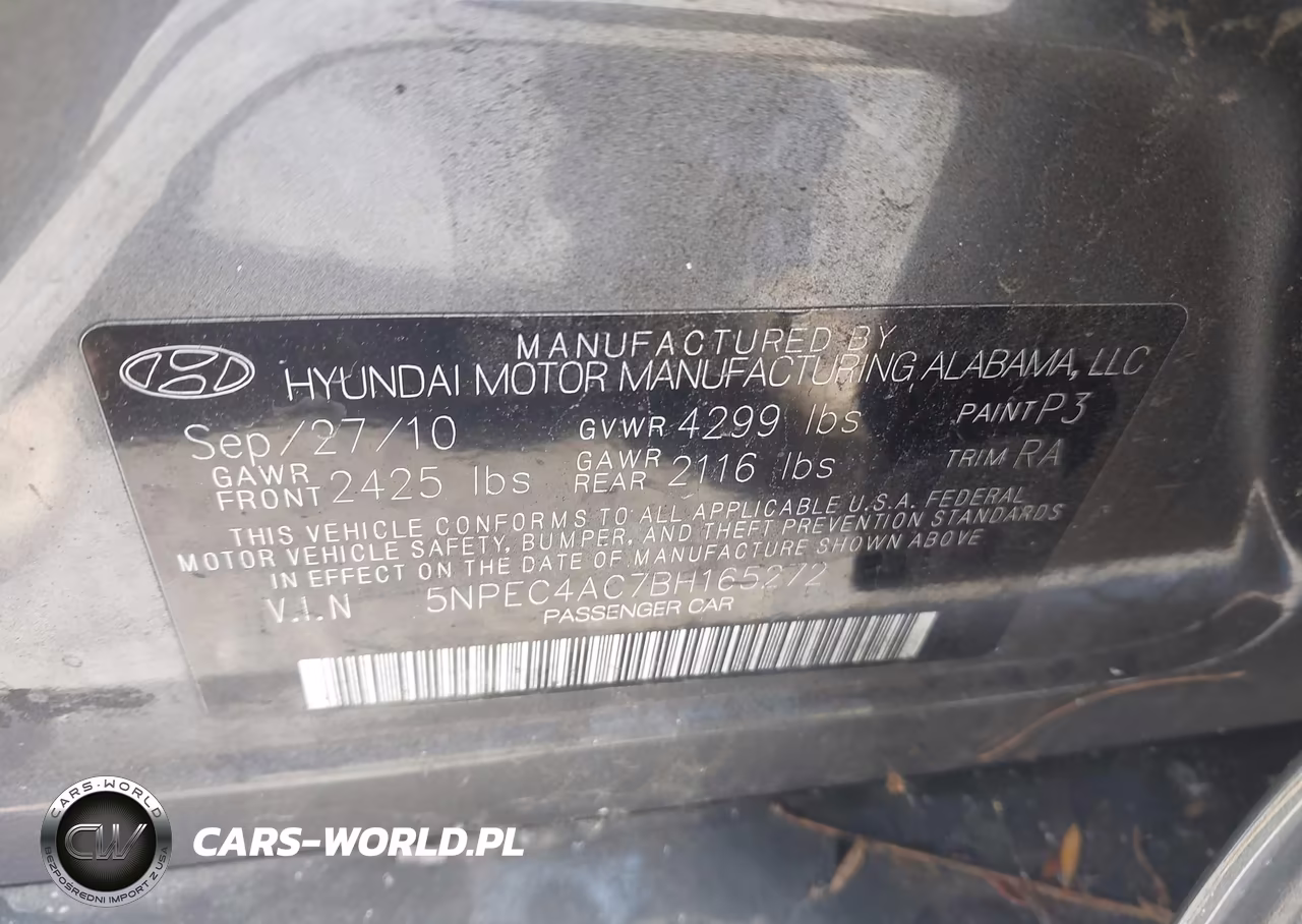 2011 Hyundai Sonata Se VIN:5NPEC4AC7BH165272 - 9