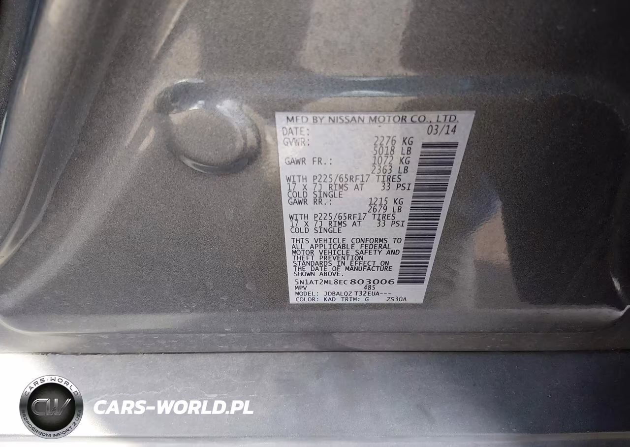 2014 Nissan Rogue Sv VIN:5N1AT2ML8EC803006 - 9