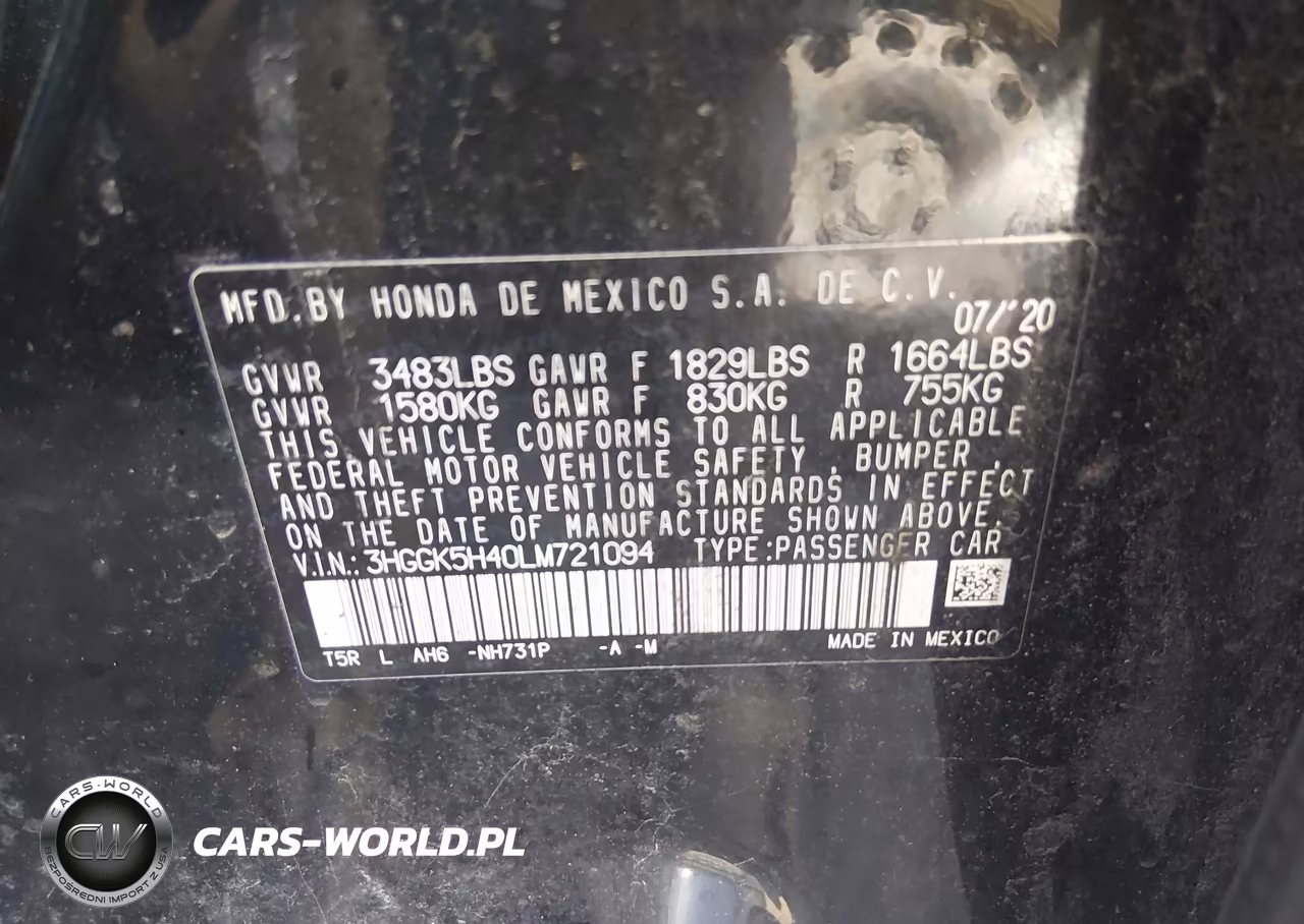 2020 Honda Fit Lx VIN:3HGGK5H40LM721094 - 8