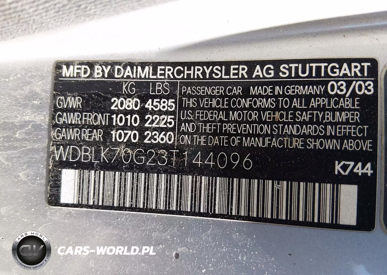 2003 Mercedes-Benz Clk 430 VIN:WDBLK70G23T144096 - 9
