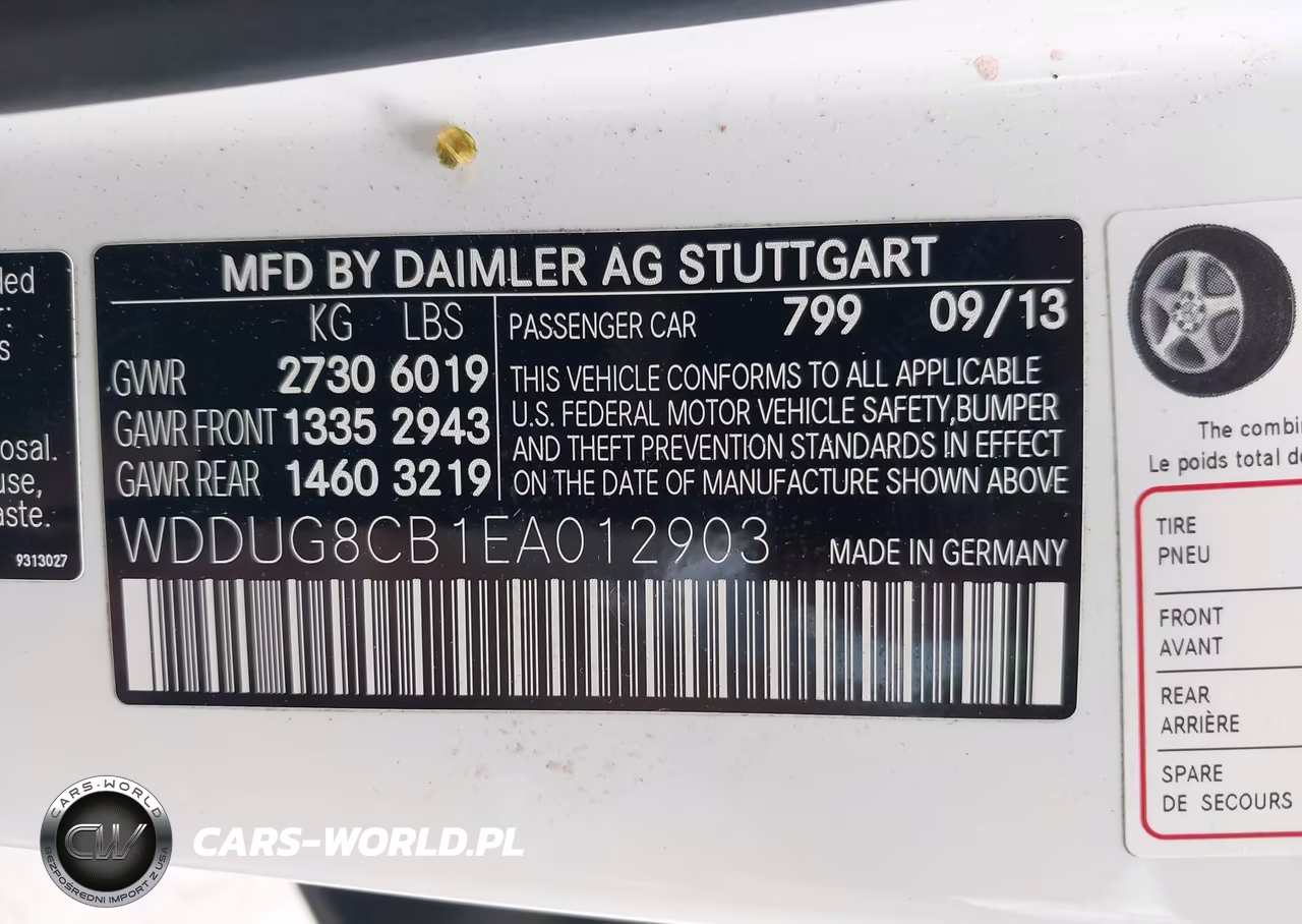 2014 Mercedes-Benz S 550 VIN:WDDUG8CB1EA012903 - 9