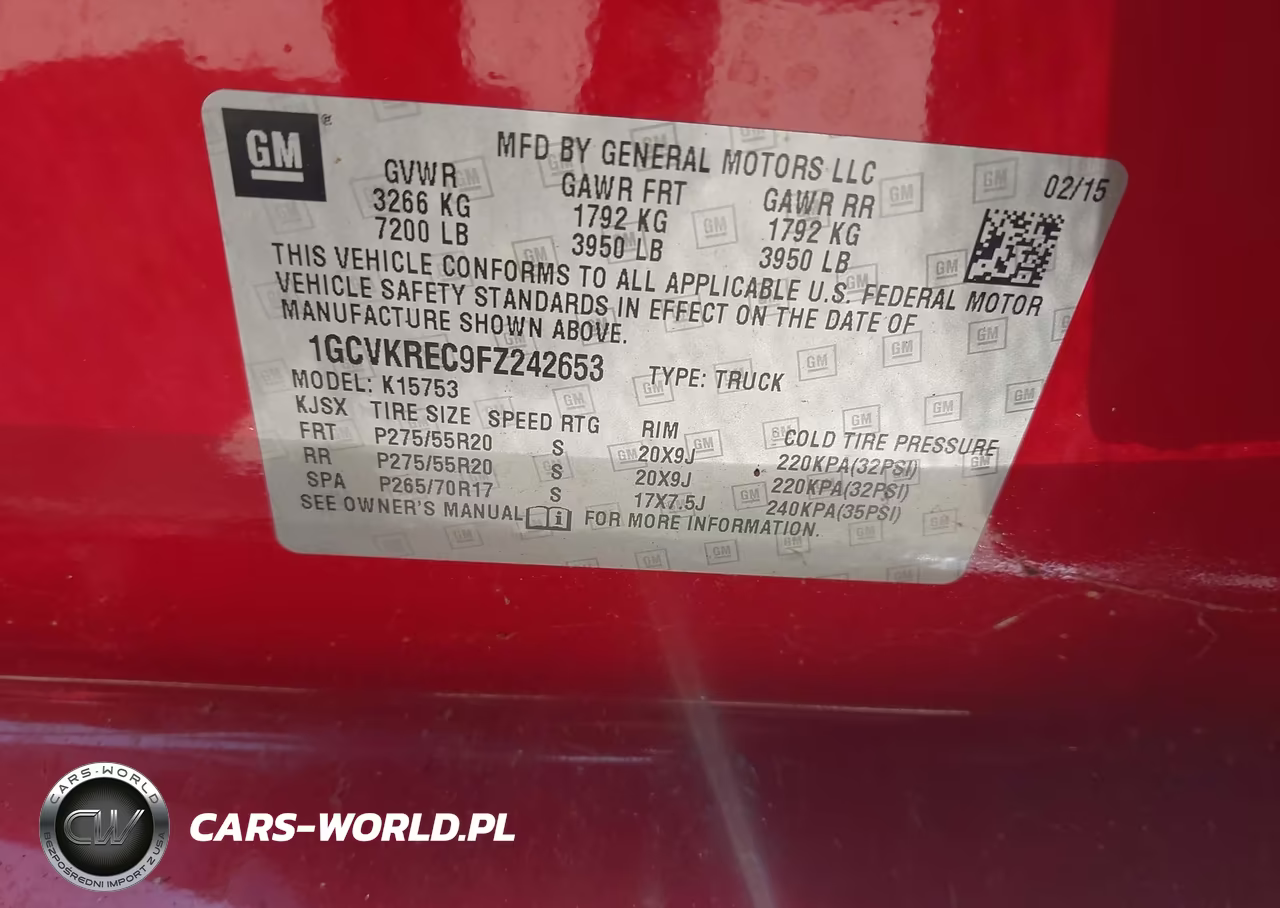 2015 Chevrolet Silverado 1500 Lt VIN:1GCVKREC9FZ242653 - 9