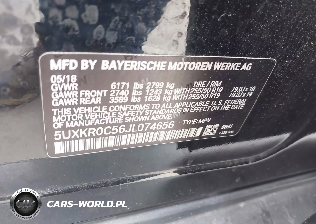 2018 BMW X5 xDrive35I VIN:5UXKR0C56JL074656 - 9
