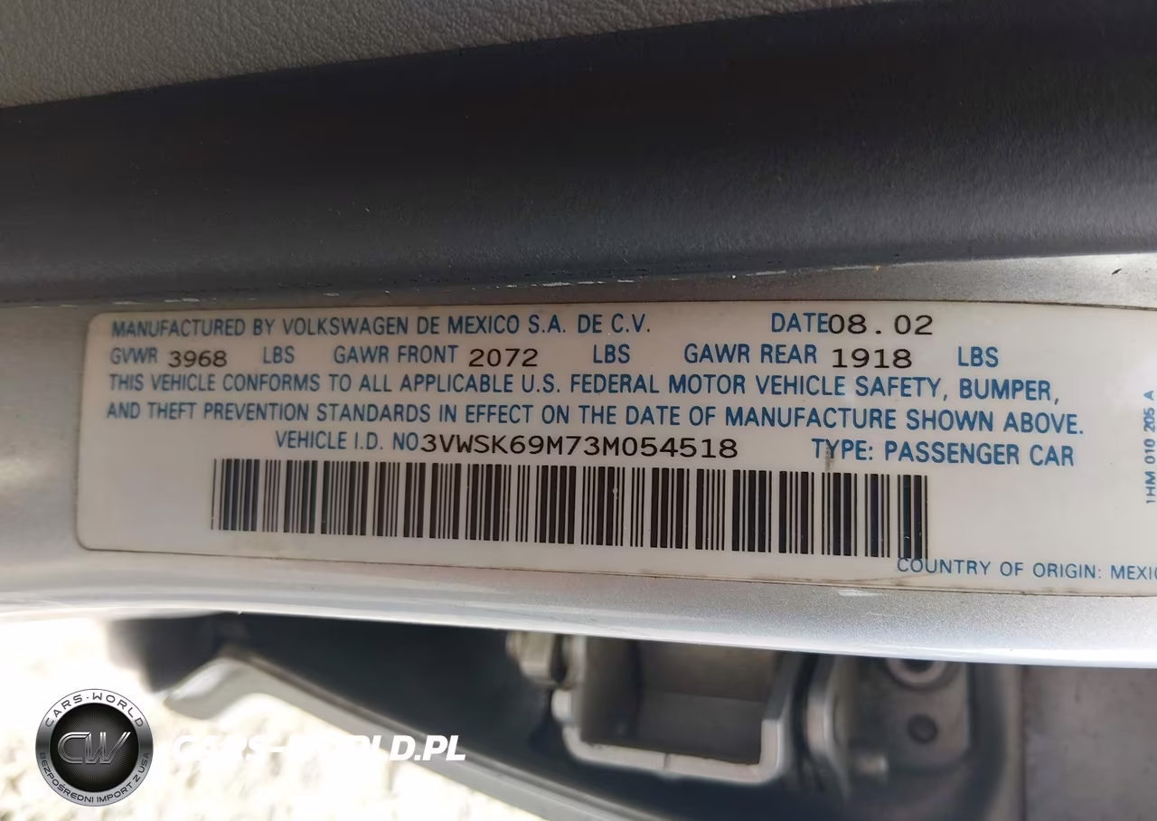 2003 Volkswagen Jetta Gls 2.0L VIN:3VWSK69M73M054518 - 9