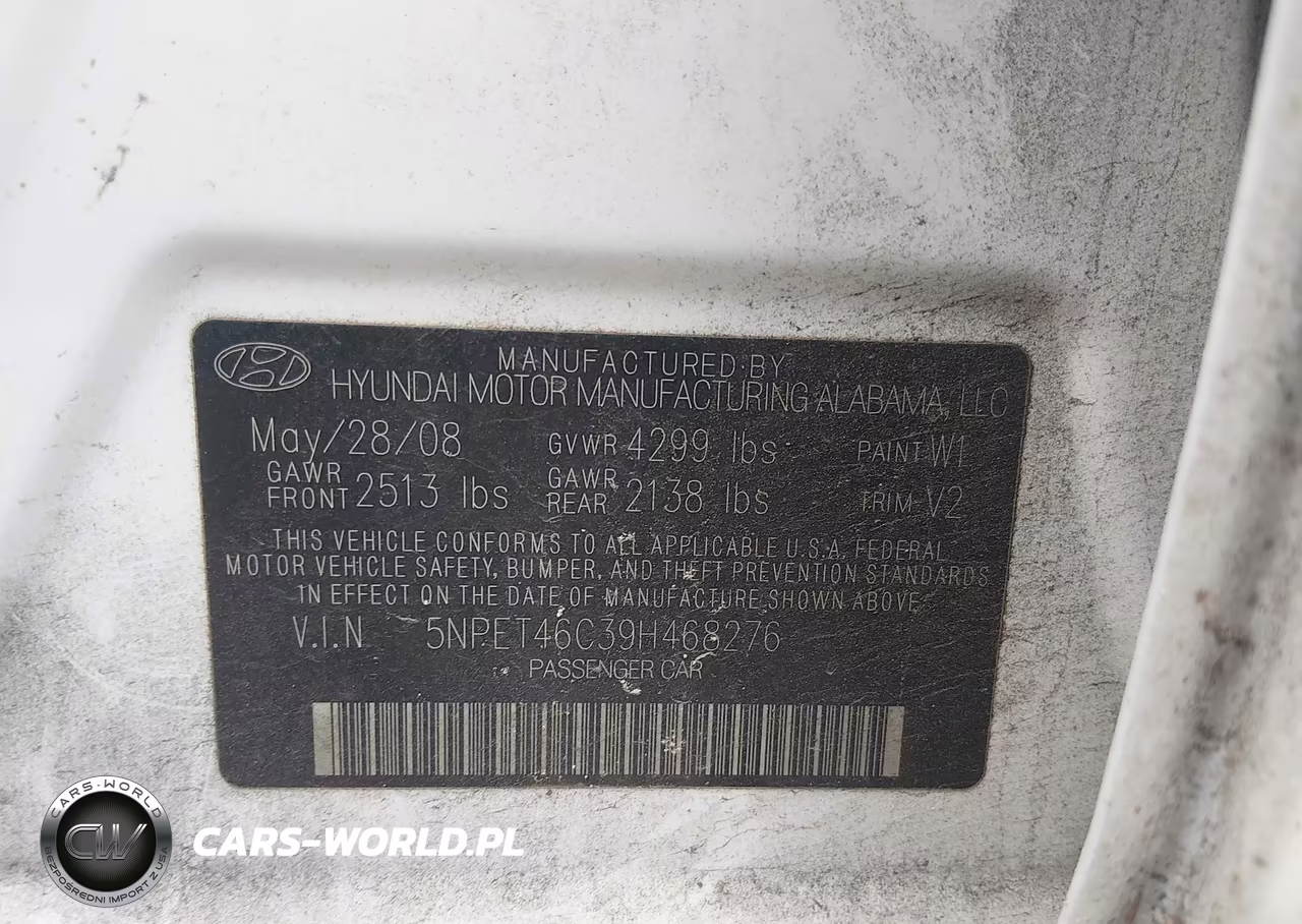 2009 Hyundai Sonata Gls VIN:5NPET46C39H468276 - 9