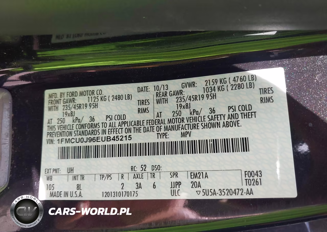 2014 Ford Escape Titanium VIN:1FMCU0J96EUB45215 - 9