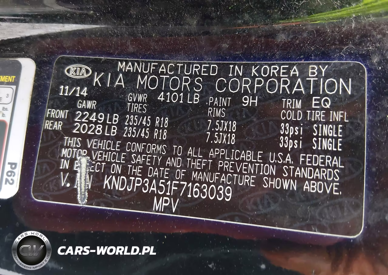 2015 Kia Soul + VIN:KNDJP3A51F7163039 - 9