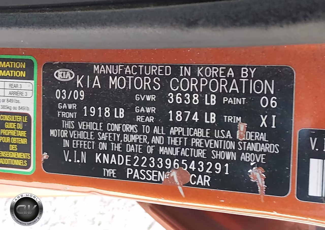 2009 Kia Rio Lx VIN:KNADE223396543291 - 9