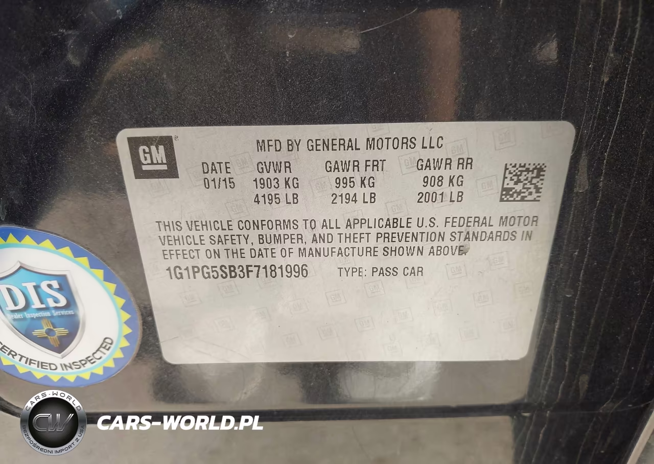 2015 Chevrolet Cruze Ltz VIN:1G1PG5SB3F7181996 - 9