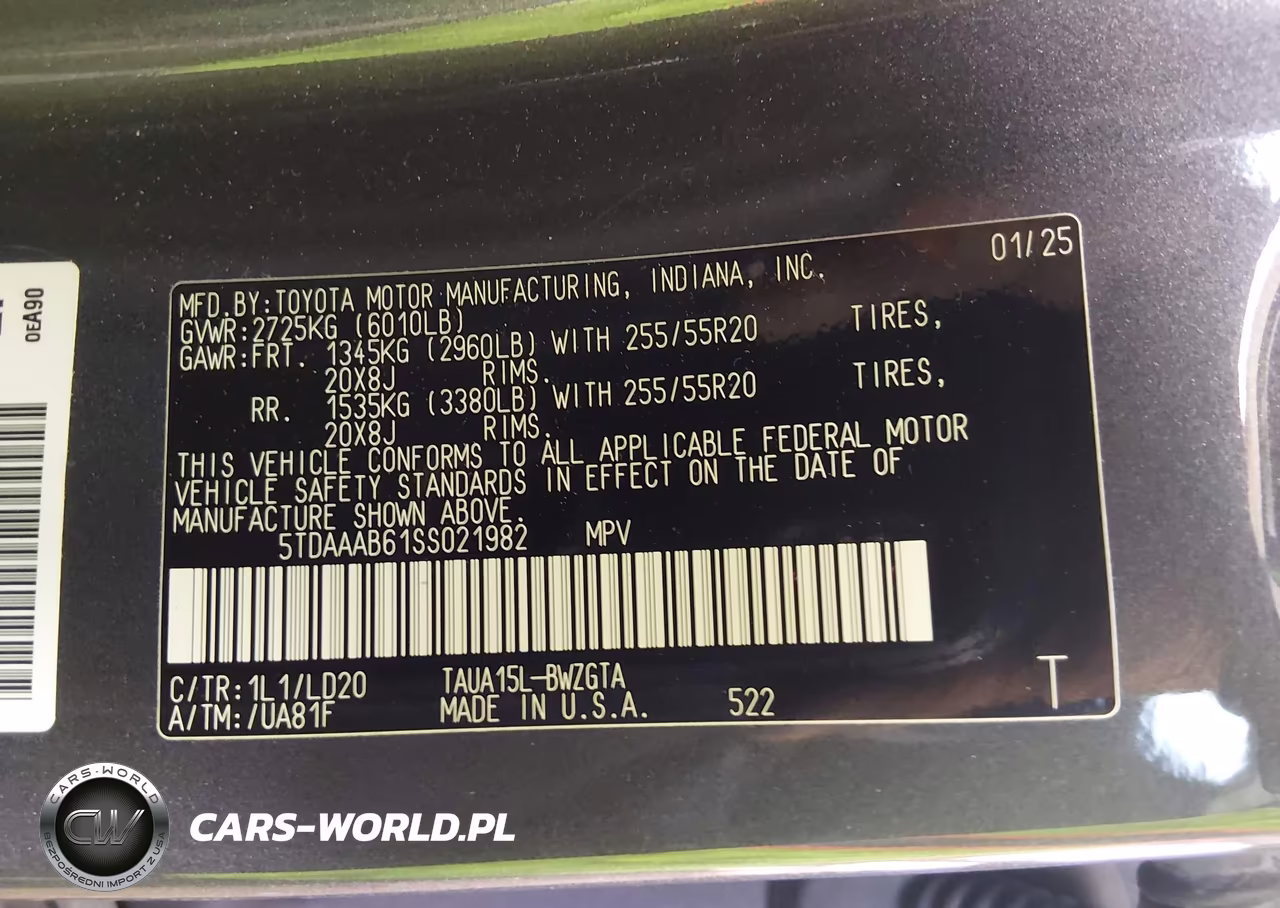 2025 Lexus Tx 350 Luxury VIN:5TDAAAB61SS021982 - 9