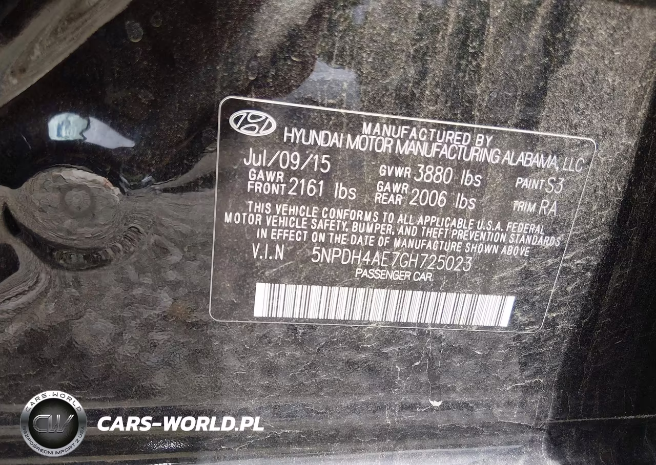 2016 Hyundai Elantra Se VIN:5NPDH4AE7GH725023 - 9