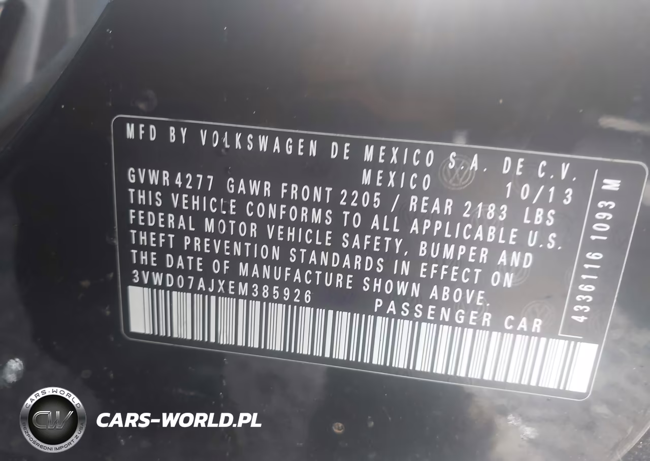 2014 Volkswagen Jetta 1.8T Se VIN:3VWD07AJXEM385926 - 9