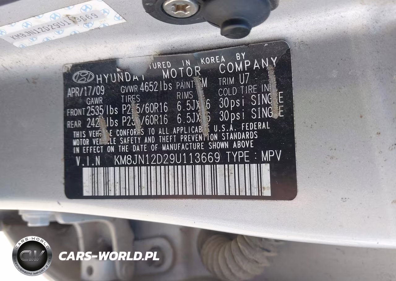 2009 Hyundai Tucson Se VIN:KM8JN12D29U113669 - 9