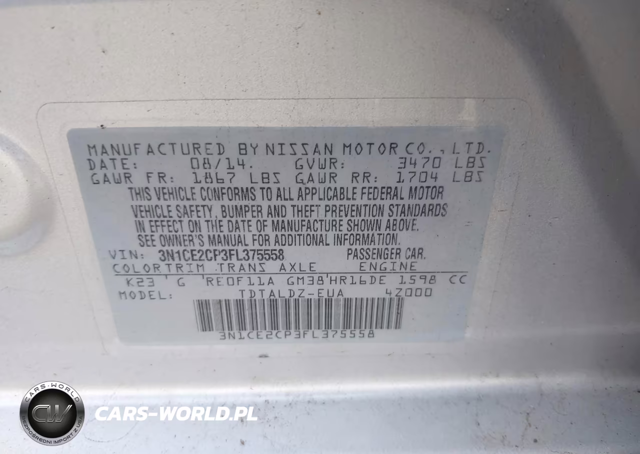 2015 Nissan Versa Note S (Sr)-S Plus-Sl-Sr-Sv VIN:3N1CE2CP3FL375558 - 9