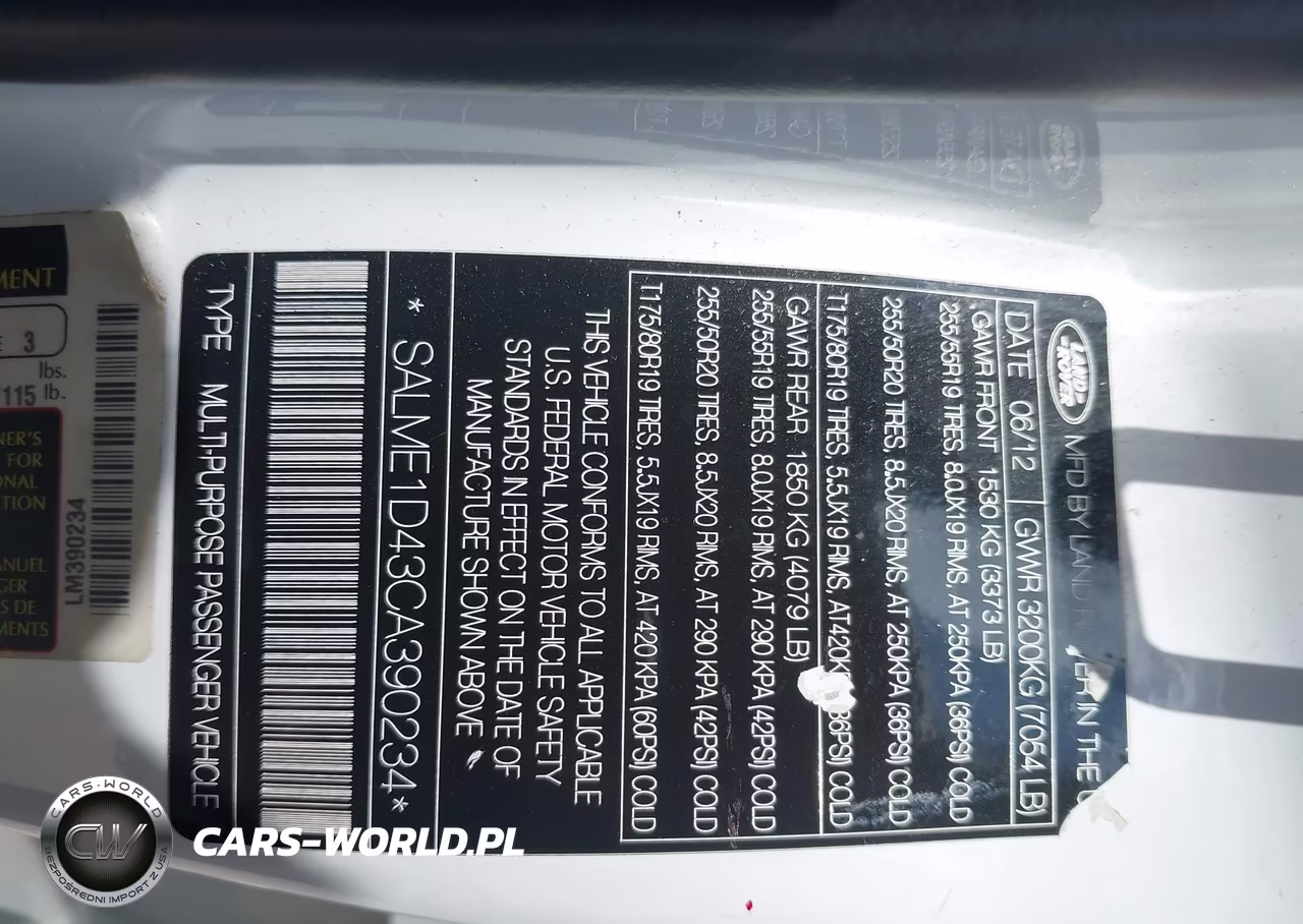 2012 Land Rover Range Rover Hse VIN:SALME1D43CA390234 - 9