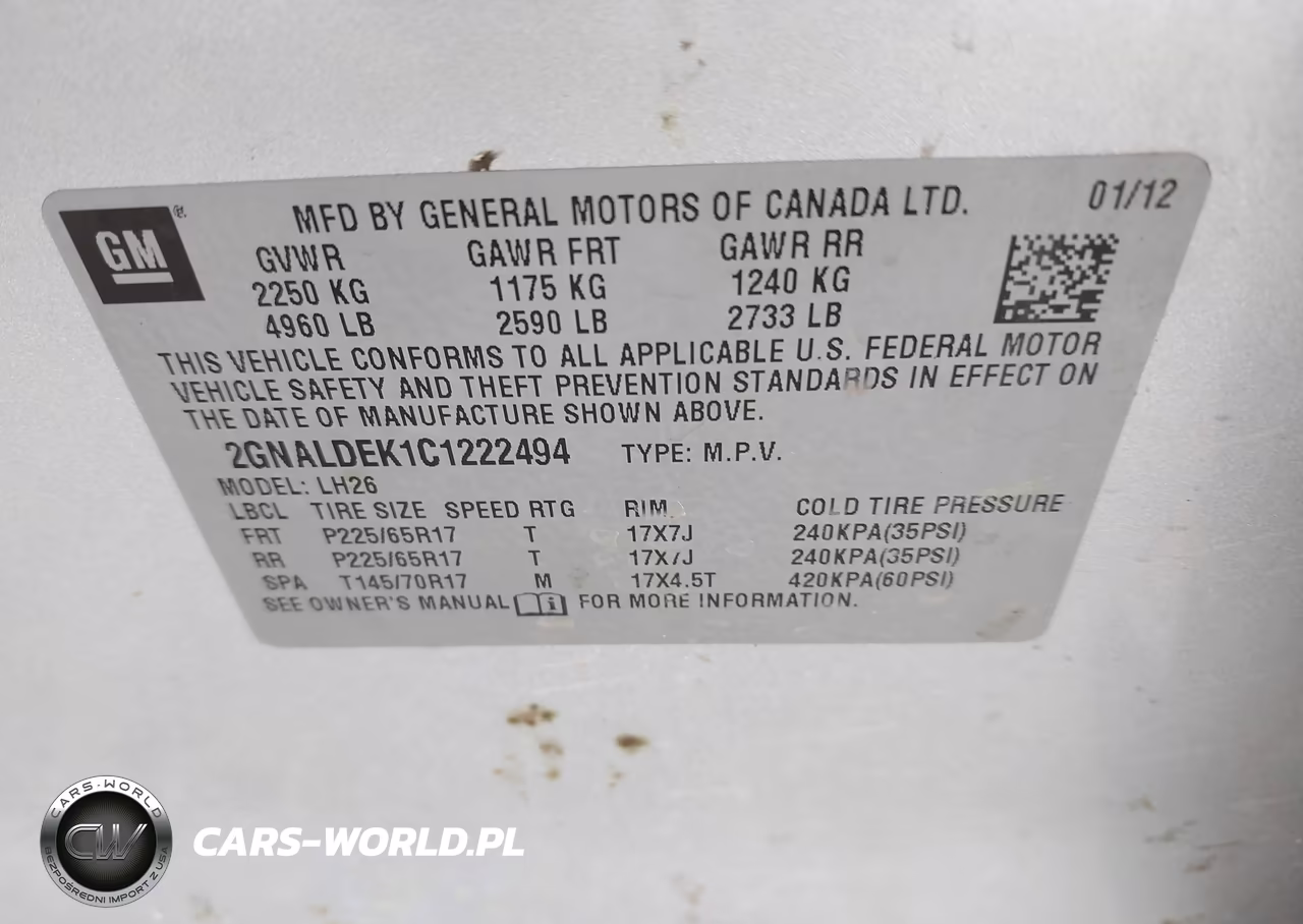 2012 Chevrolet Equinox Lt W-1Lt VIN:2GNALDEK1C1222494 - 9