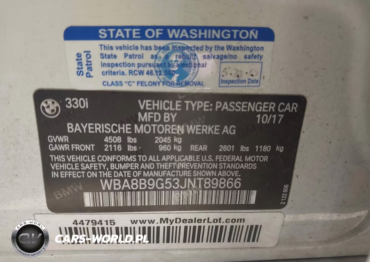 2018 BMW 330I VIN:WBA8B9G53JNT89866 - 9