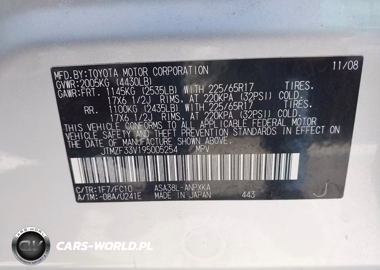 2009 Toyota Rav4 VIN:JTMZF33V195005254 - 9