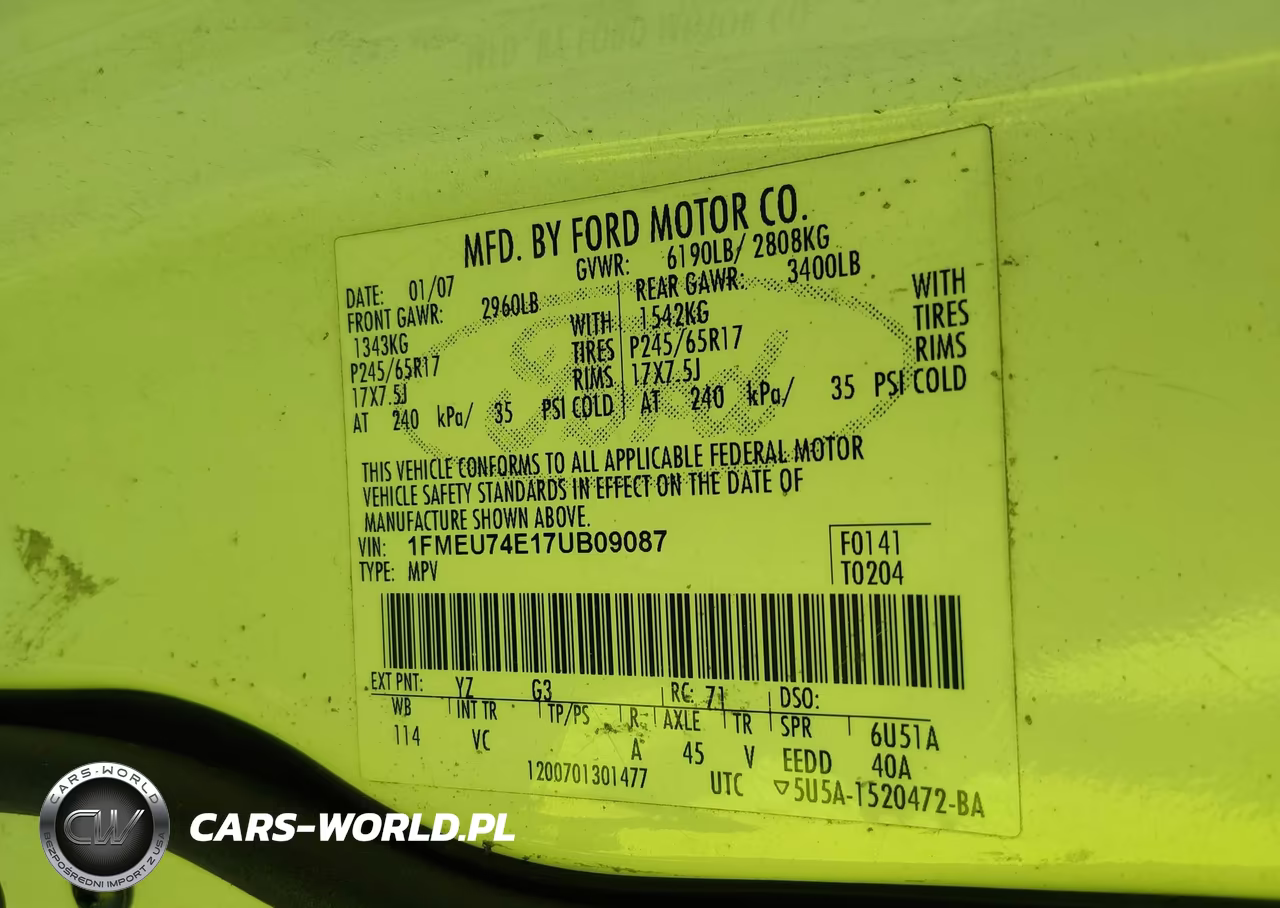 2007 Ford Explorer Eddie Bauer VIN:1FMEU74E17UB09087 - 9