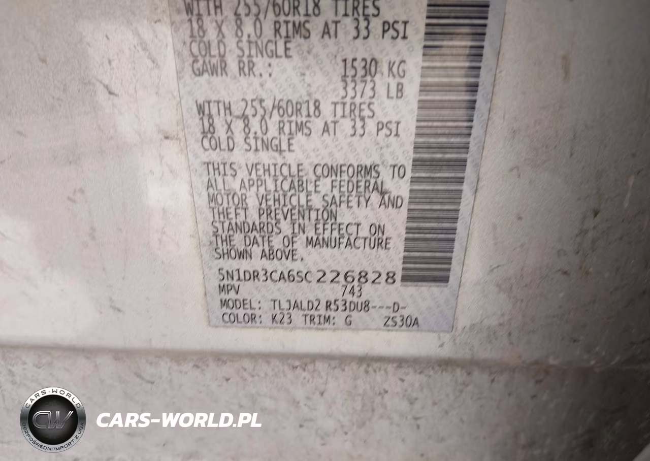 2025 Nissan Pathfinder Sl Fwd VIN:5N1DR3CA6SC226828 - 9