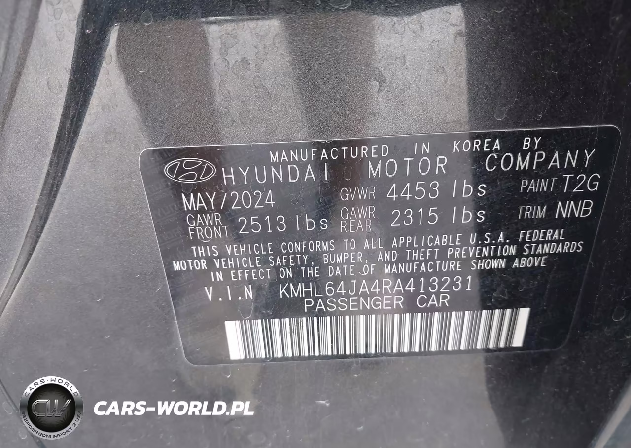 2024 Hyundai Sonata Sel VIN:KMHL64JA4RA413231 - 9