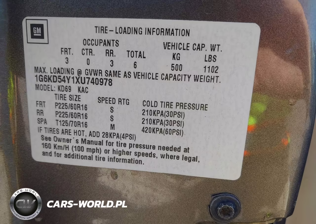 1999 Cadillac Deville Standard VIN:1G6KD54Y1XU740978 - 9
