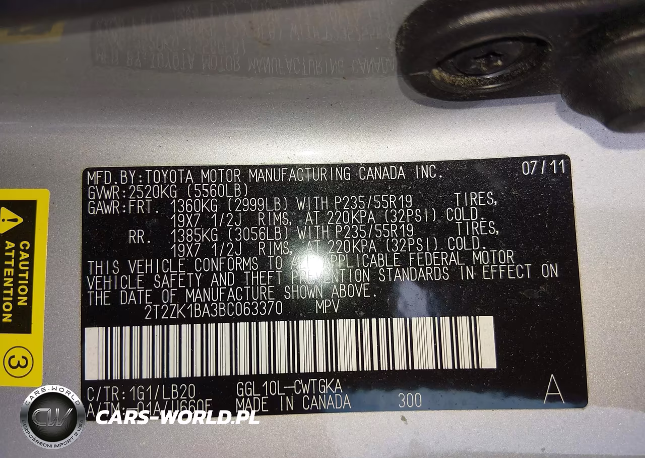 2011 Lexus Rx 350 VIN:2T2ZK1BA3BC063370 - 9