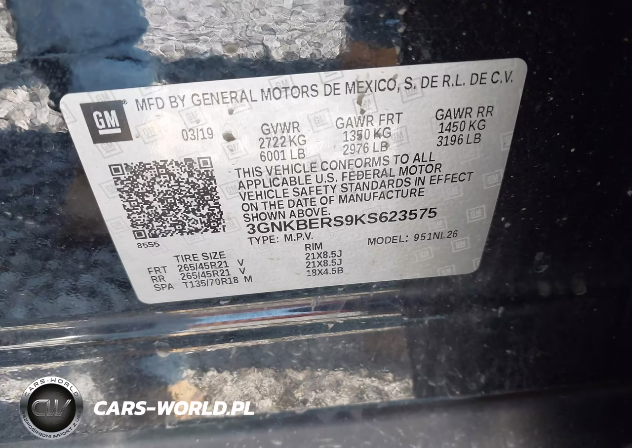 2019 Chevrolet Blazer Rs VIN:3GNKBERS9KS623575 - 9