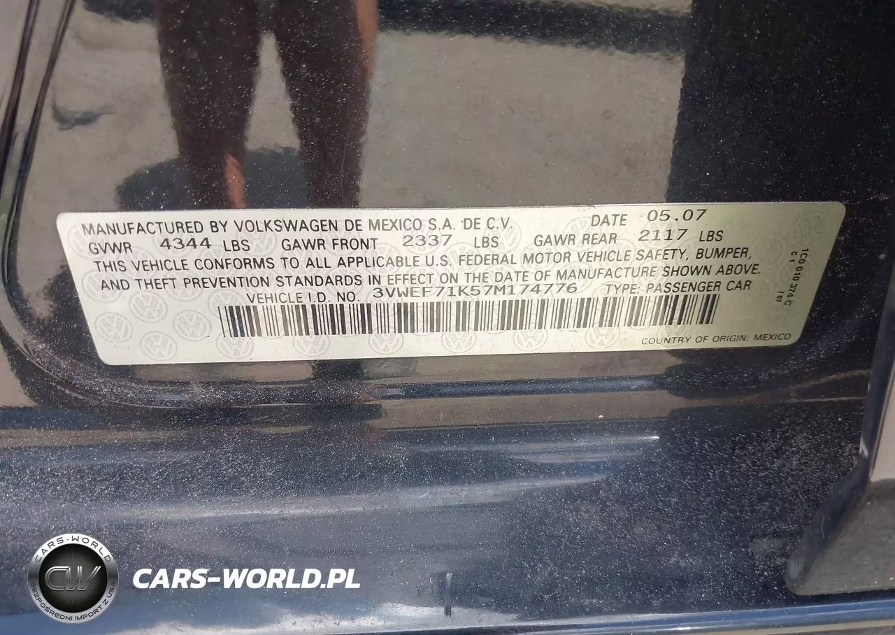 2007 Volkswagen Jetta Wolfsburg Edition VIN:3VWEF71K57M174776 - 9