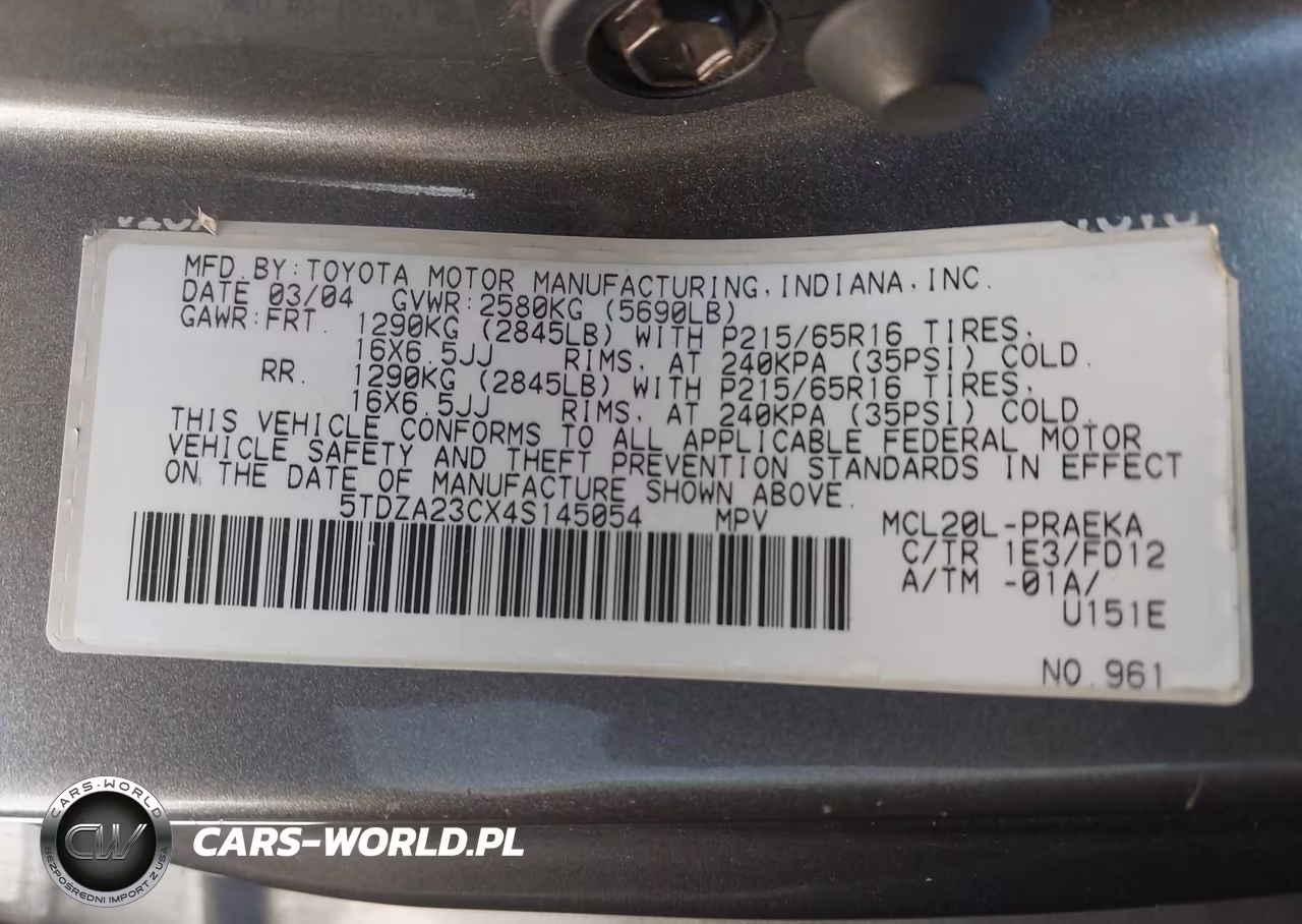 2004 Toyota Sienna Ce VIN:5TDZA23CX4S145054 - 9