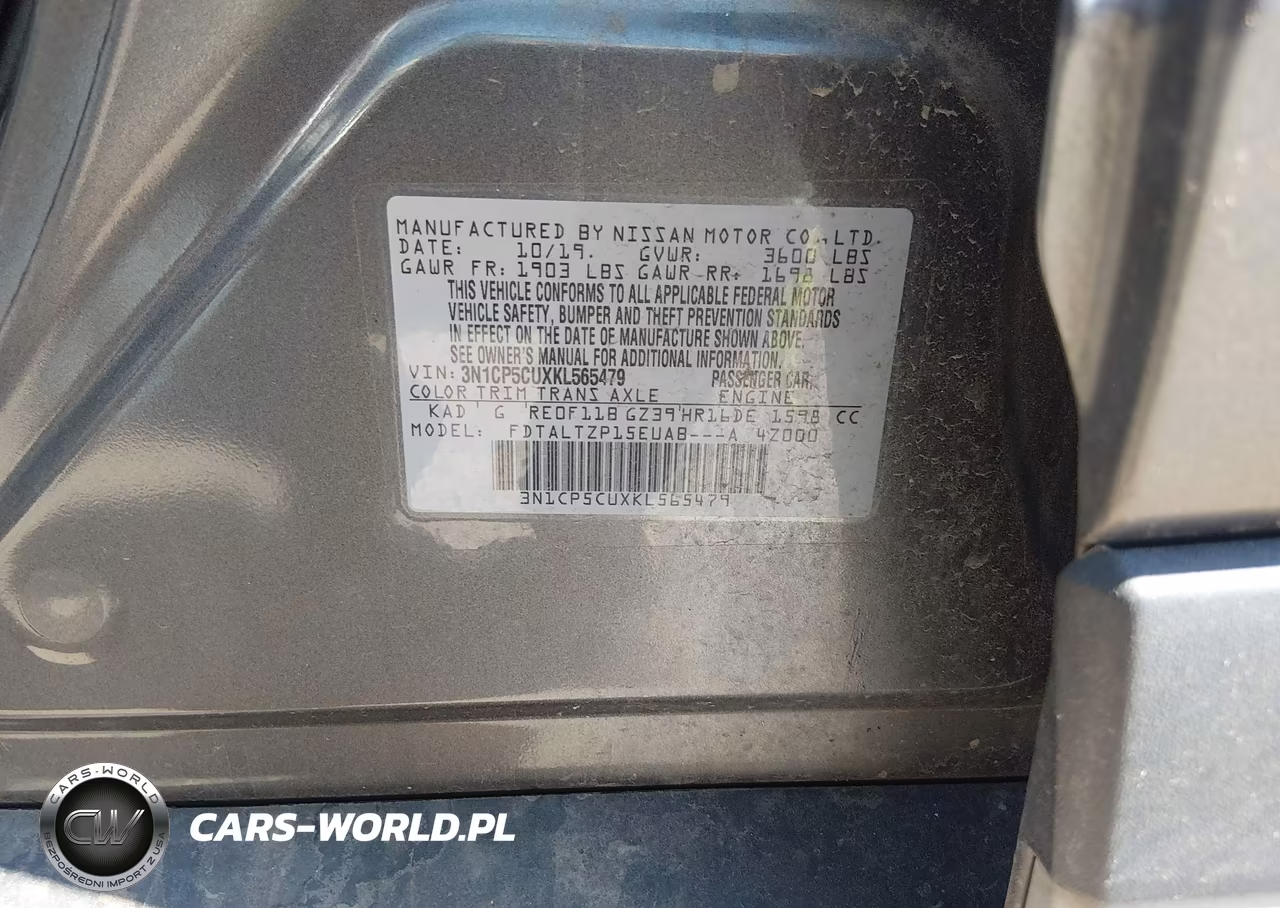 2019 Nissan Kicks Sr VIN:3N1CP5CUXKL565479 - 9
