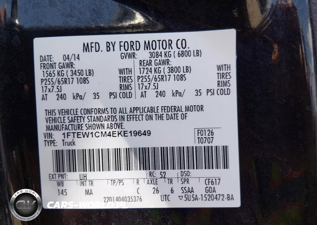 2014 Ford F-150 Xlt VIN:1FTEW1CM4EKE19649 - 9