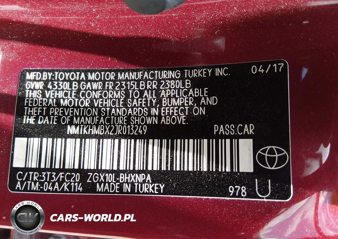 2018 Toyota C-Hr Xle VIN:NMTKHMBX2JR013249 - 9