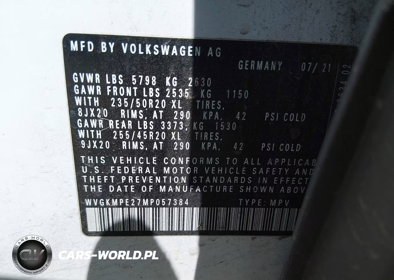 2021 Volkswagen Id.4 Pro S VIN:WVGKMPE27MP057384 - 9