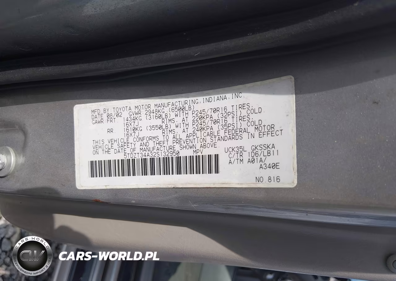2002 Toyota Sequoia Sr5 V8 VIN:5TDZT34A32S132950 - 9