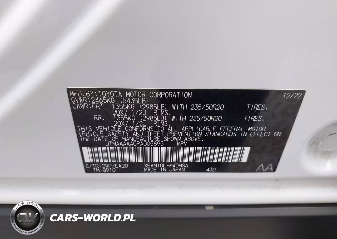 2023 Toyota Bz4X Limited VIN:JTMAAAAA0PA005895 - 9