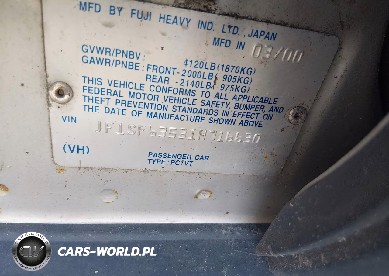 2001 Subaru Forester L VIN:JF1SF63531H716630 - 9