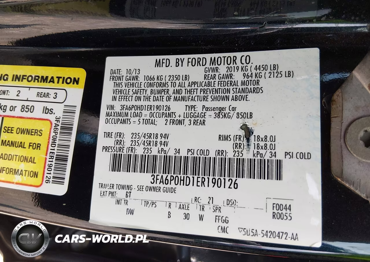 2014 Ford Fusion Se VIN:3FA6P0HD1ER190126 - 9