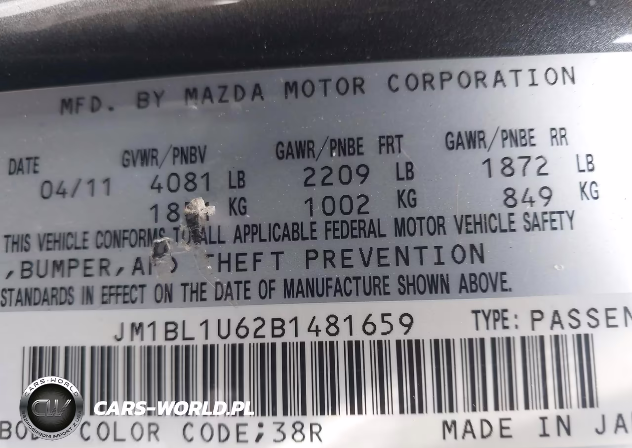 2011 Mazda Mazda3 S Sport VIN:JM1BL1U62B1481659 - 9