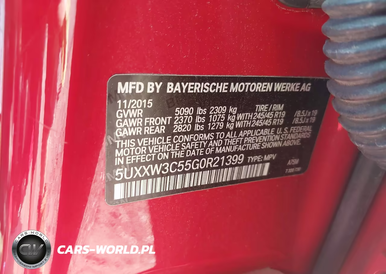 2016 BMW X4 xDrive28I VIN:5UXXW3C55G0R21399 - 9