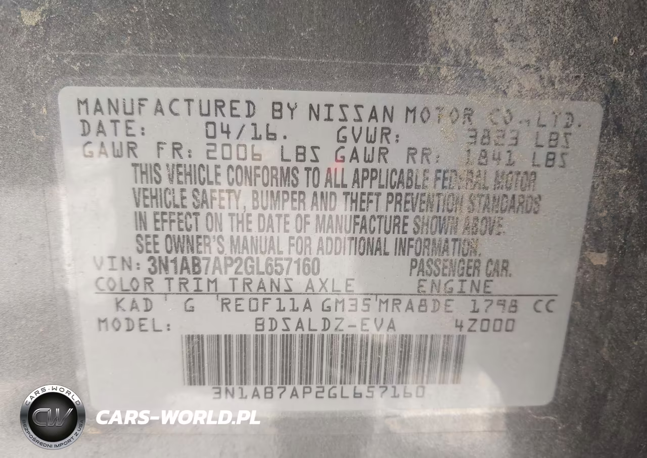 2016 Nissan Sentra Fe+ S-S-Sl-Sr-Sv VIN:3N1AB7AP2GL657160 - 9