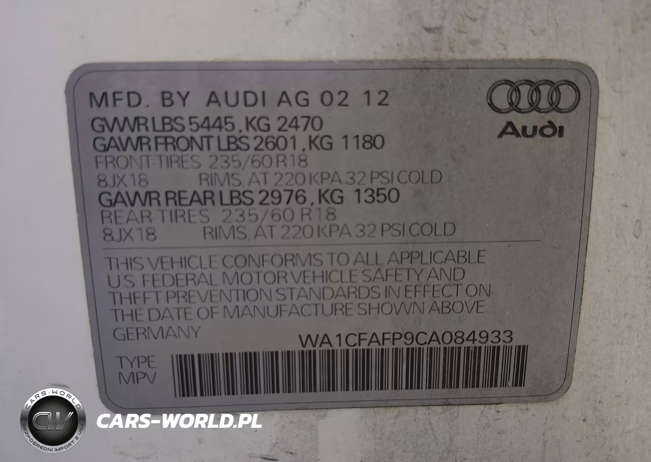 2012 Audi Q5 2.0T Premium VIN:WA1CFAFP9CA084933 - 9