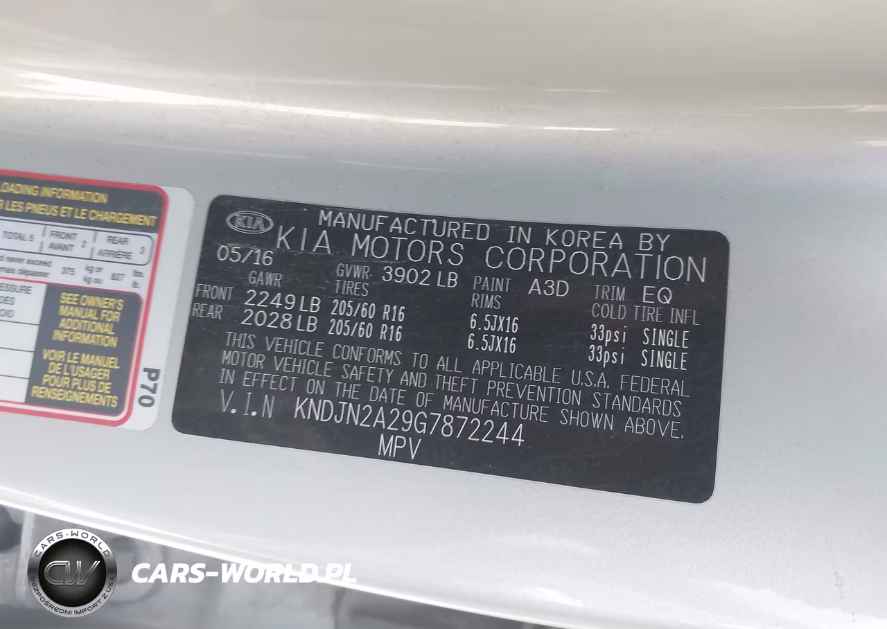 2016 Kia Soul VIN:KNDJN2A29G7872244 - 9