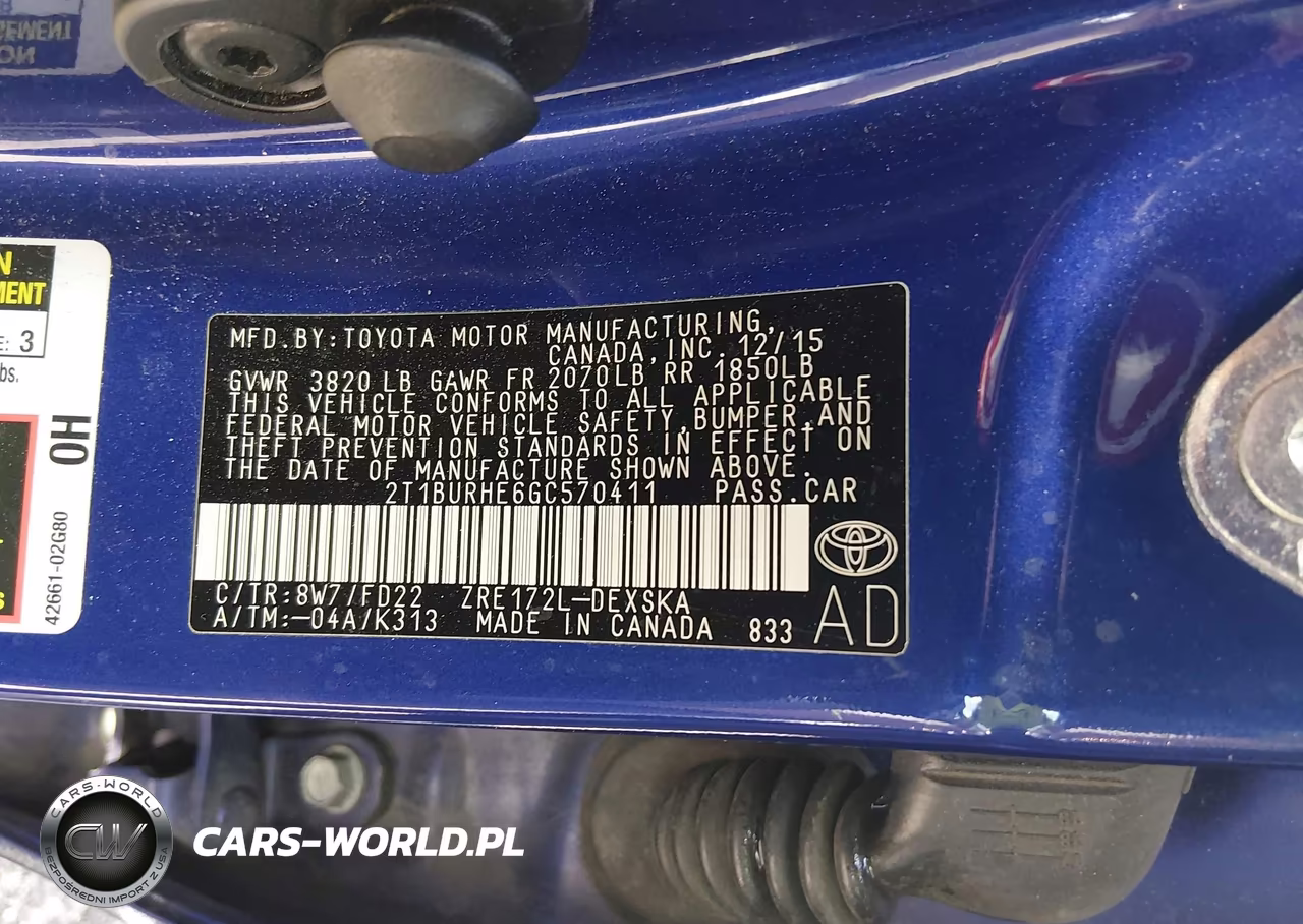2016 Toyota Corolla S Plus VIN:2T1BURHE6GC570411 - 9