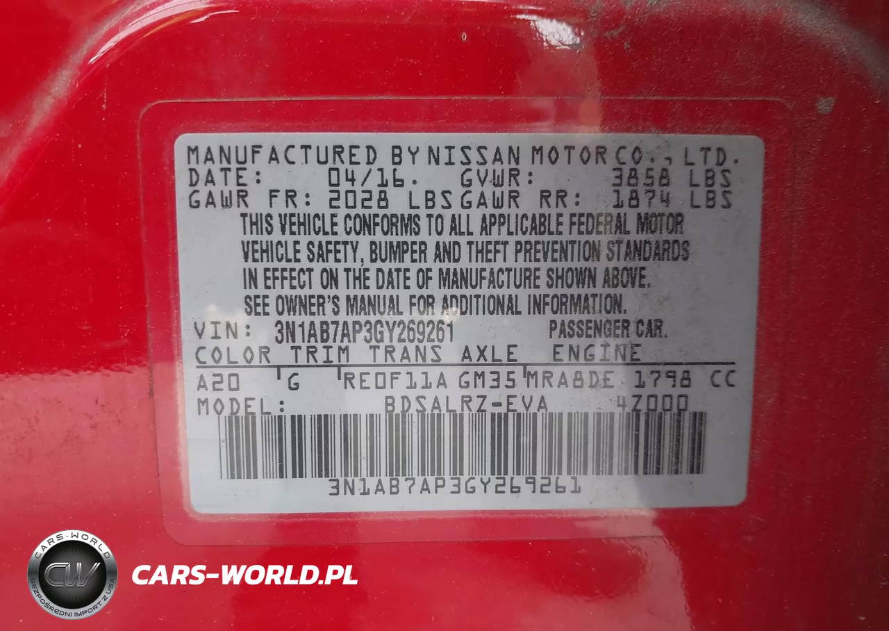 2016 Nissan Sentra Fe+ S-S-Sl-Sr-Sv VIN:3N1AB7AP3GY269261 - 9