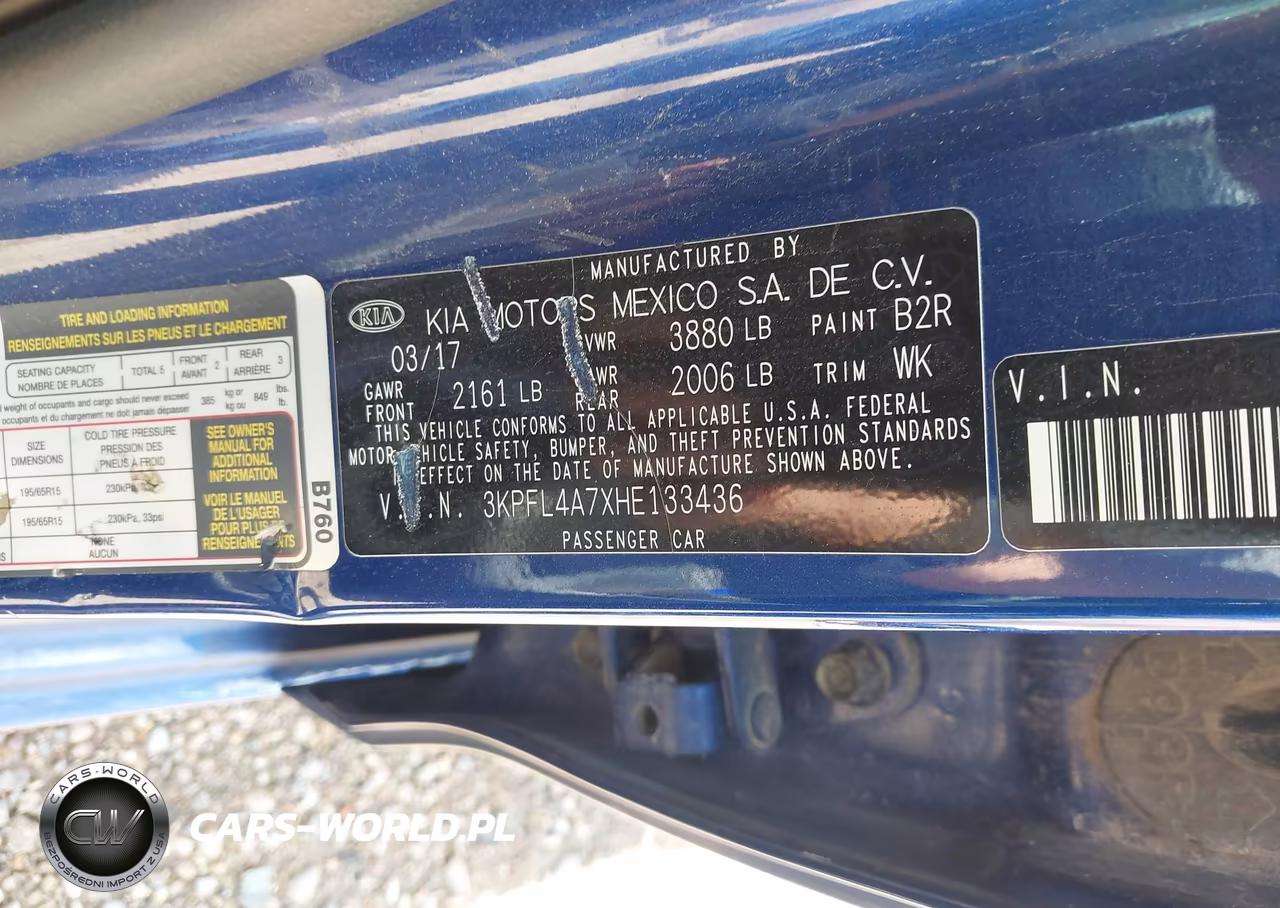 2017 Kia Forte Lx VIN:3KPFL4A7XHE133436 - 9