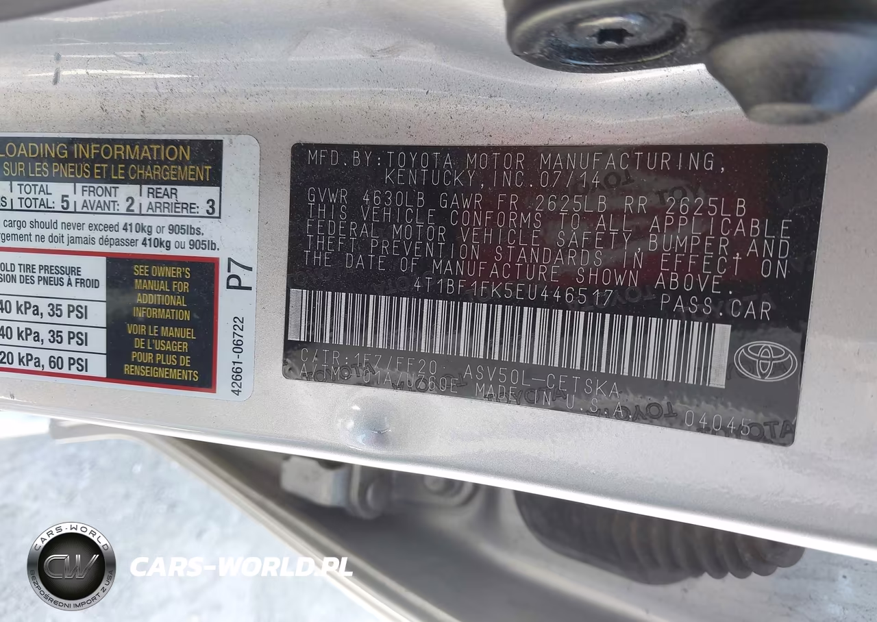 2014 Toyota Camry Se VIN:4T1BF1FK5EU446517 - 9