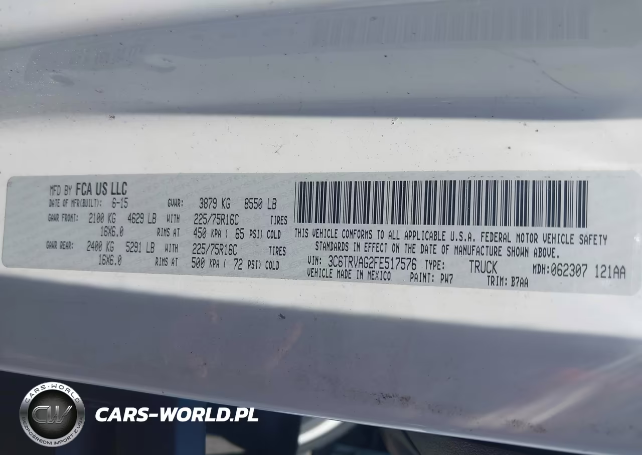 2015 Ram Promaster 1500 Low Roof VIN:3C6TRVAG2FE517576 - 9