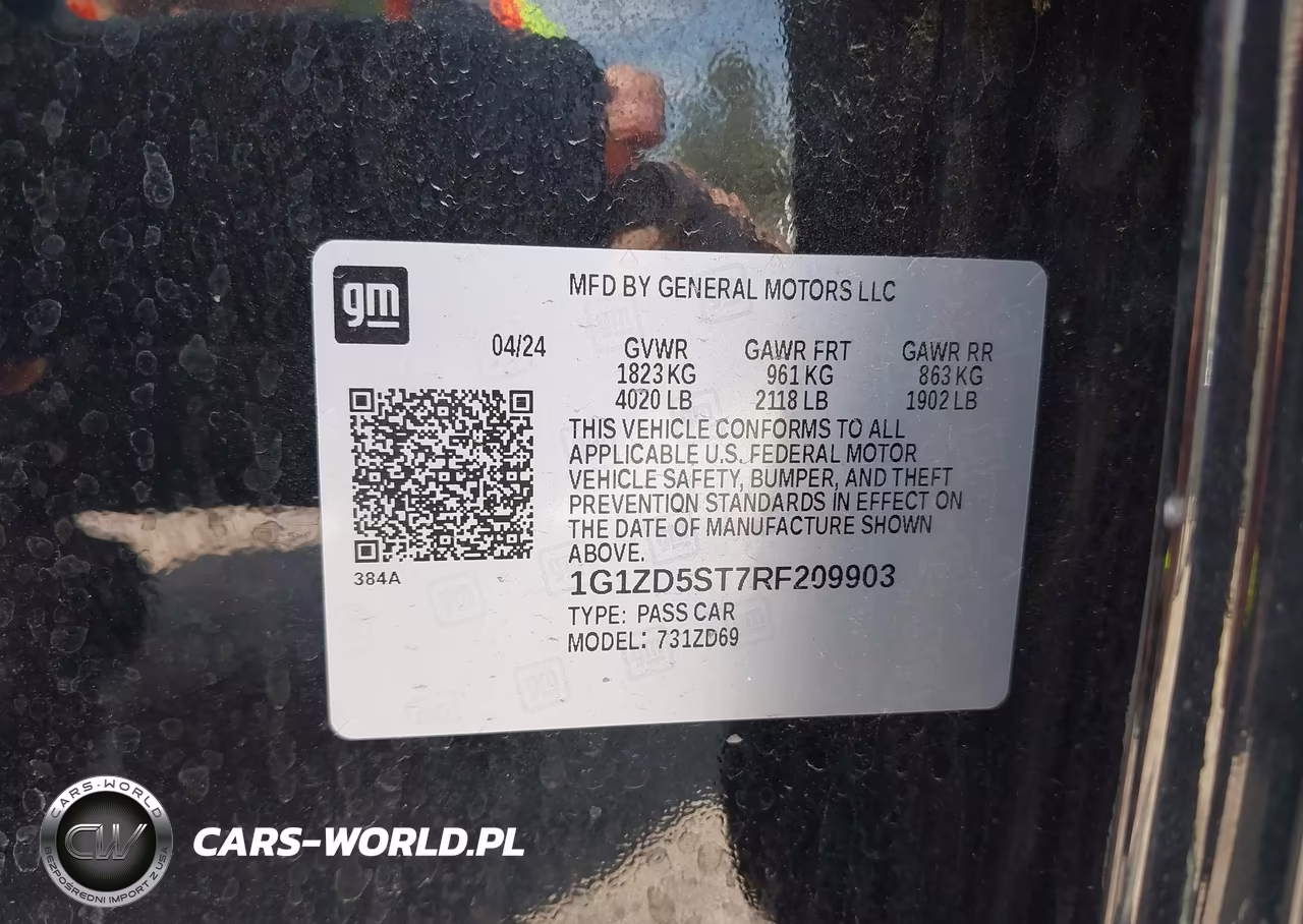2024 Chevrolet Malibu Fwd 1Lt VIN:1G1ZD5ST7RF209903 - 9